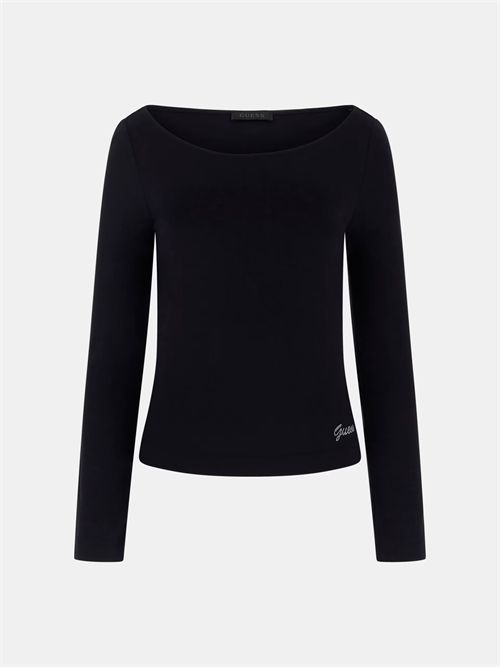 Top scollo a barca GUESS | W5BP46KCYV2/JBLK